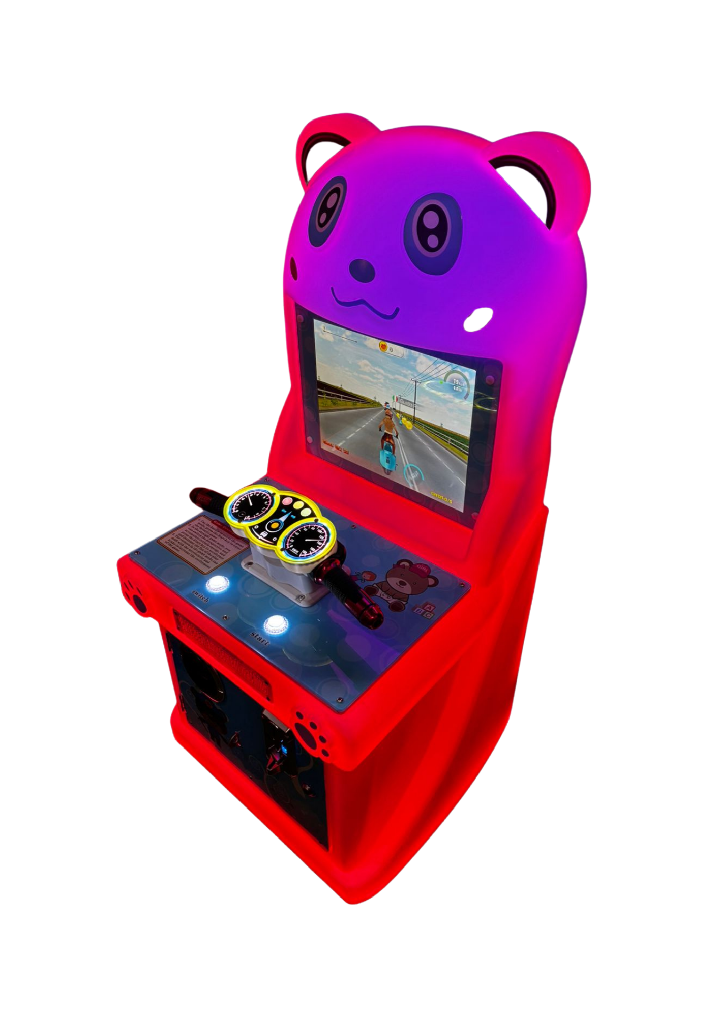 JUEGO ELECTRÓNICO OSO MULTICOLOR SIMULADOR CARRERAS DE MOTOS, VARIOS JUEGOS 3D