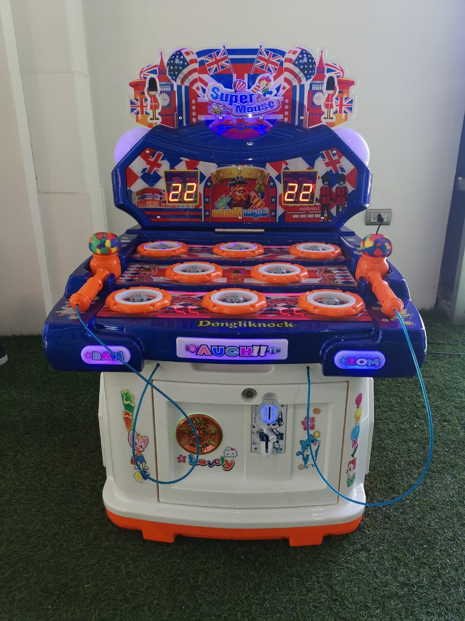 JUEGO ELECTRÓNICO PREMIUM GOLPEA EL TOPO CIRCUS BLUE